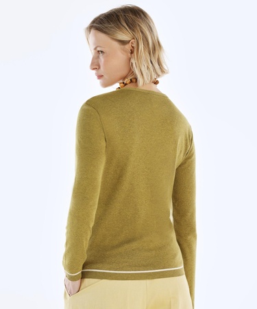  YARGICI Ön Nakış Detaylı Uzun Kollu Bisiklet Yakalı Hırka