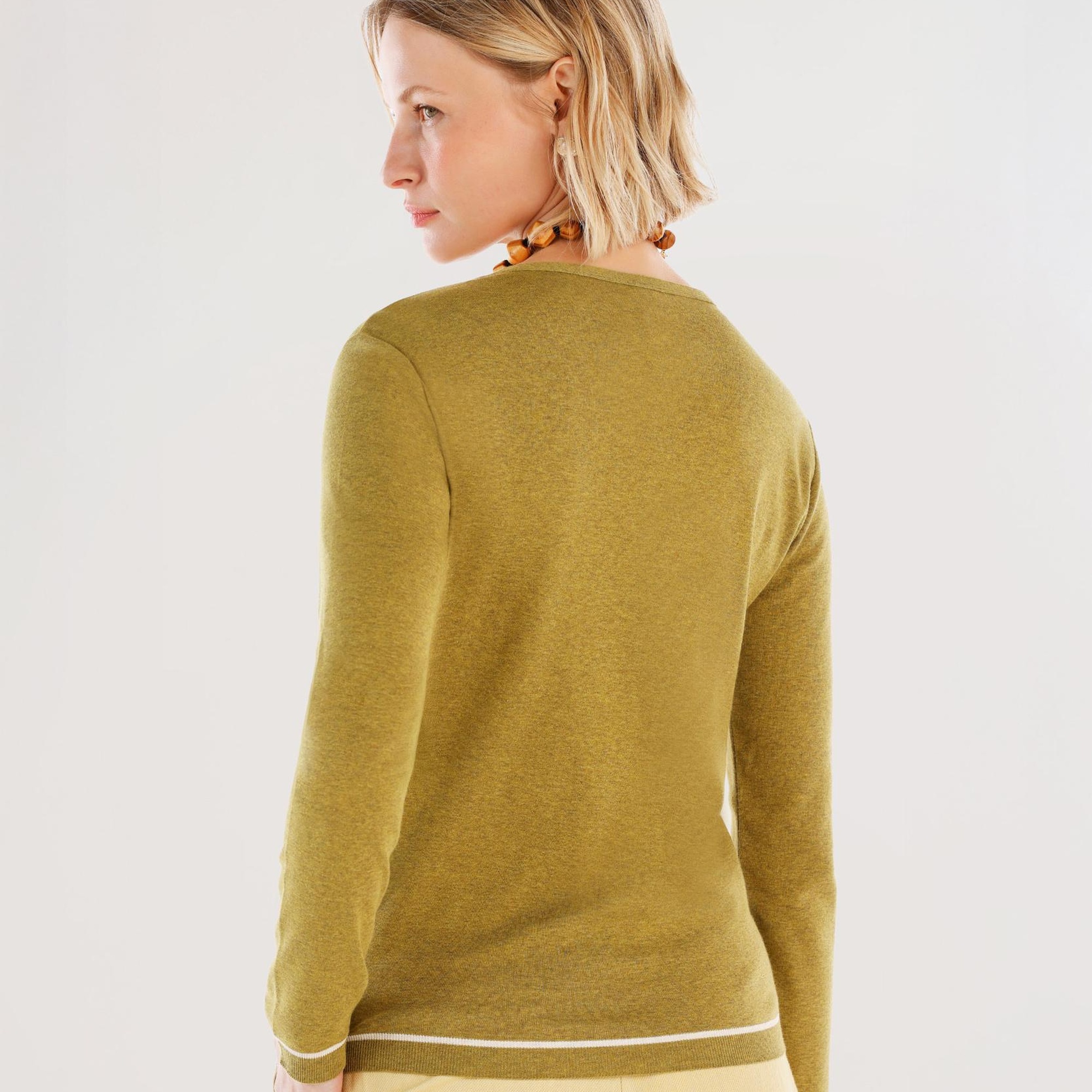 YARGICI Ön Nakış Detaylı Uzun Kollu Bisiklet Yakalı Hırka