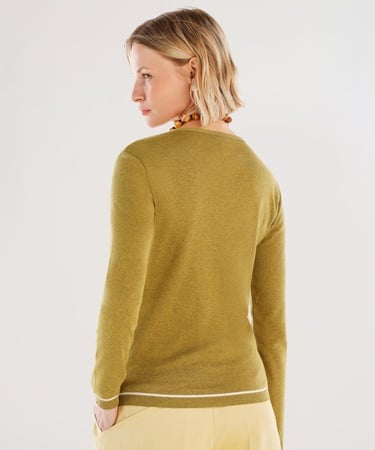  YARGICI Ön Nakış Detaylı Uzun Kollu Bisiklet Yakalı Hırka