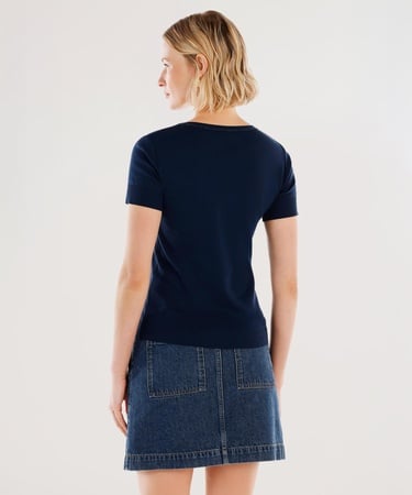  YARGICI Kare Yaka Yarım Kollu Triko