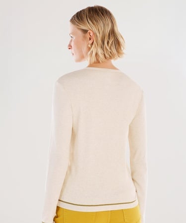  YARGICI Ön Nakış Detaylı Uzun Kollu Bisiklet Yakalı Hırka