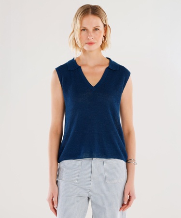  YARGICI Polo Yaka Kısa Kollu Kazak