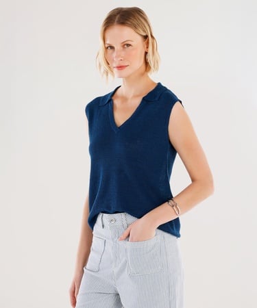  YARGICI Polo Yaka Kısa Kollu Kazak