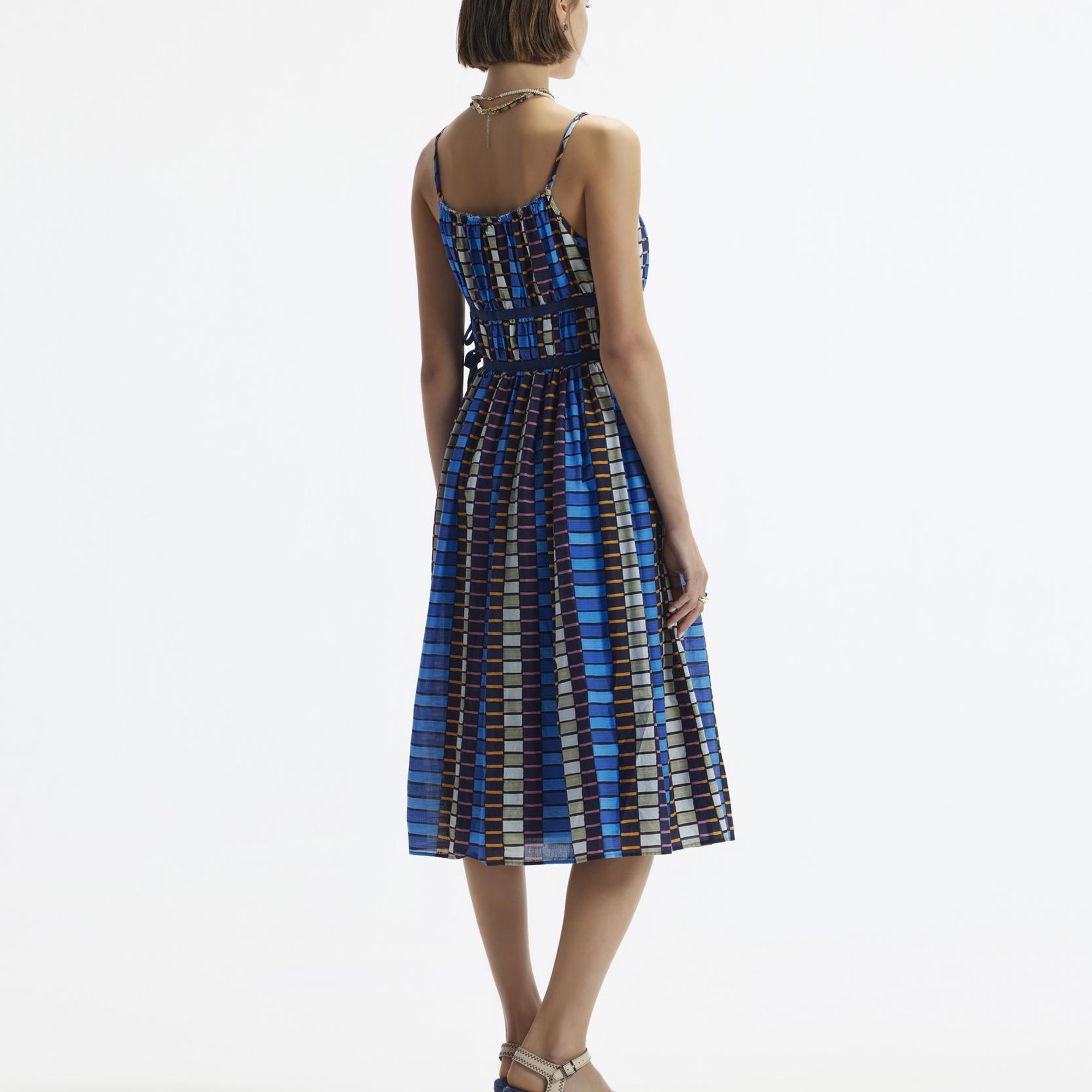 YARGICI Askılı Yanı Bağlama Detaylı Midi Boy Elbise