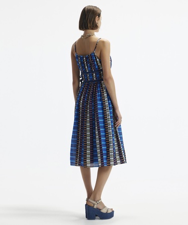  YARGICI Askılı Yanı Bağlama Detaylı Midi Boy Elbise