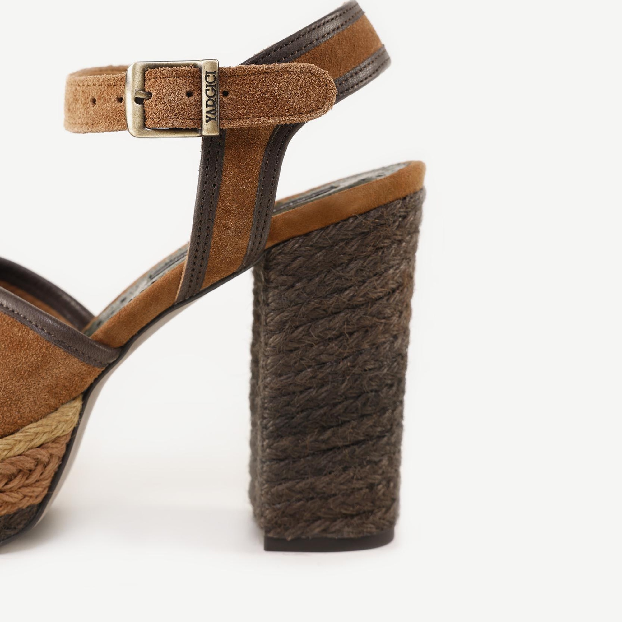 YARGICI Özel Jüt Boyama Platform Topuklu Sandalet