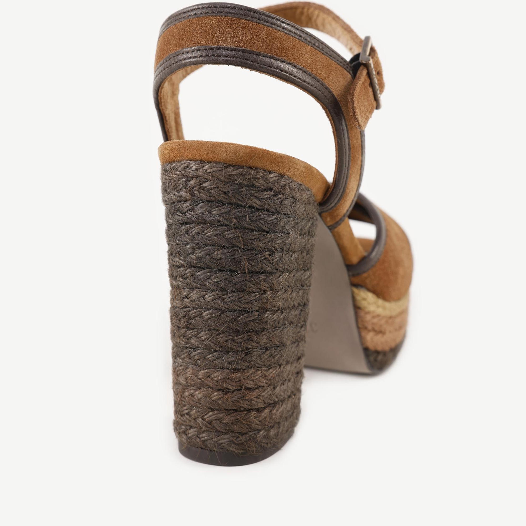 YARGICI Özel Jüt Boyama Platform Topuklu Sandalet