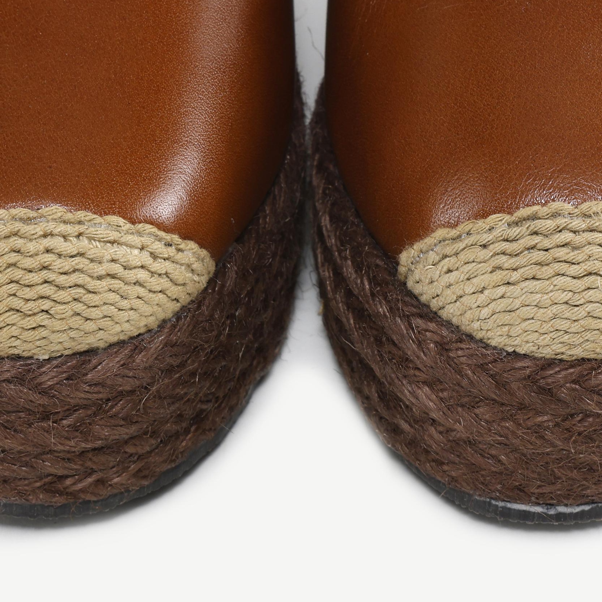 YARGICI Özel Jüt Boyama Deri Espadril