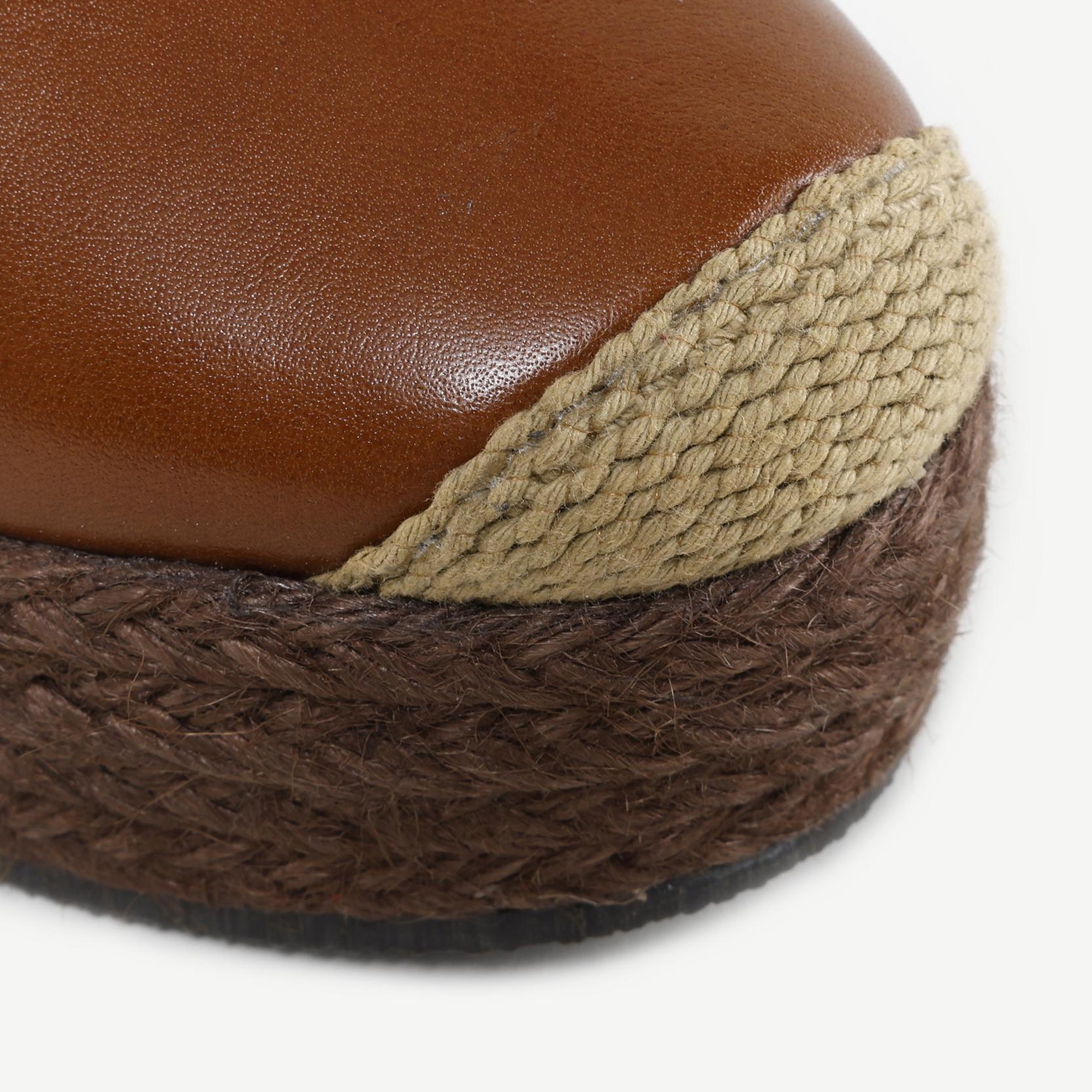 YARGICI Özel Jüt Boyama Deri Espadril