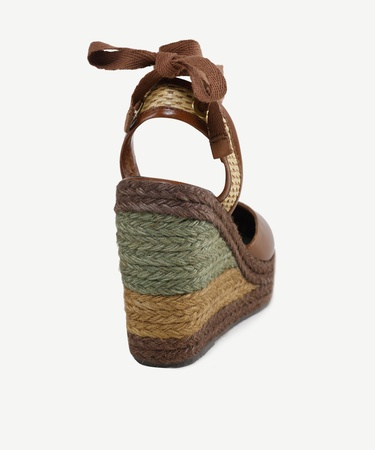  YARGICI Özel Jüt Boyama Deri Espadril