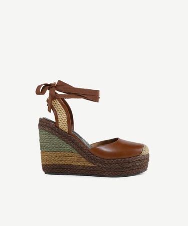  YARGICI Özel Jüt Boyama Deri Espadril