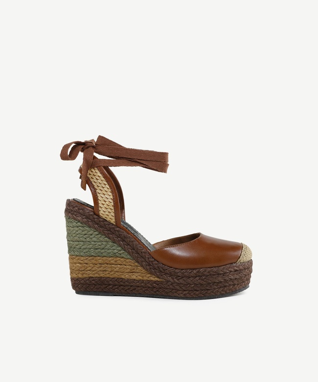  YARGICI Özel Jüt Boyama Deri Espadril