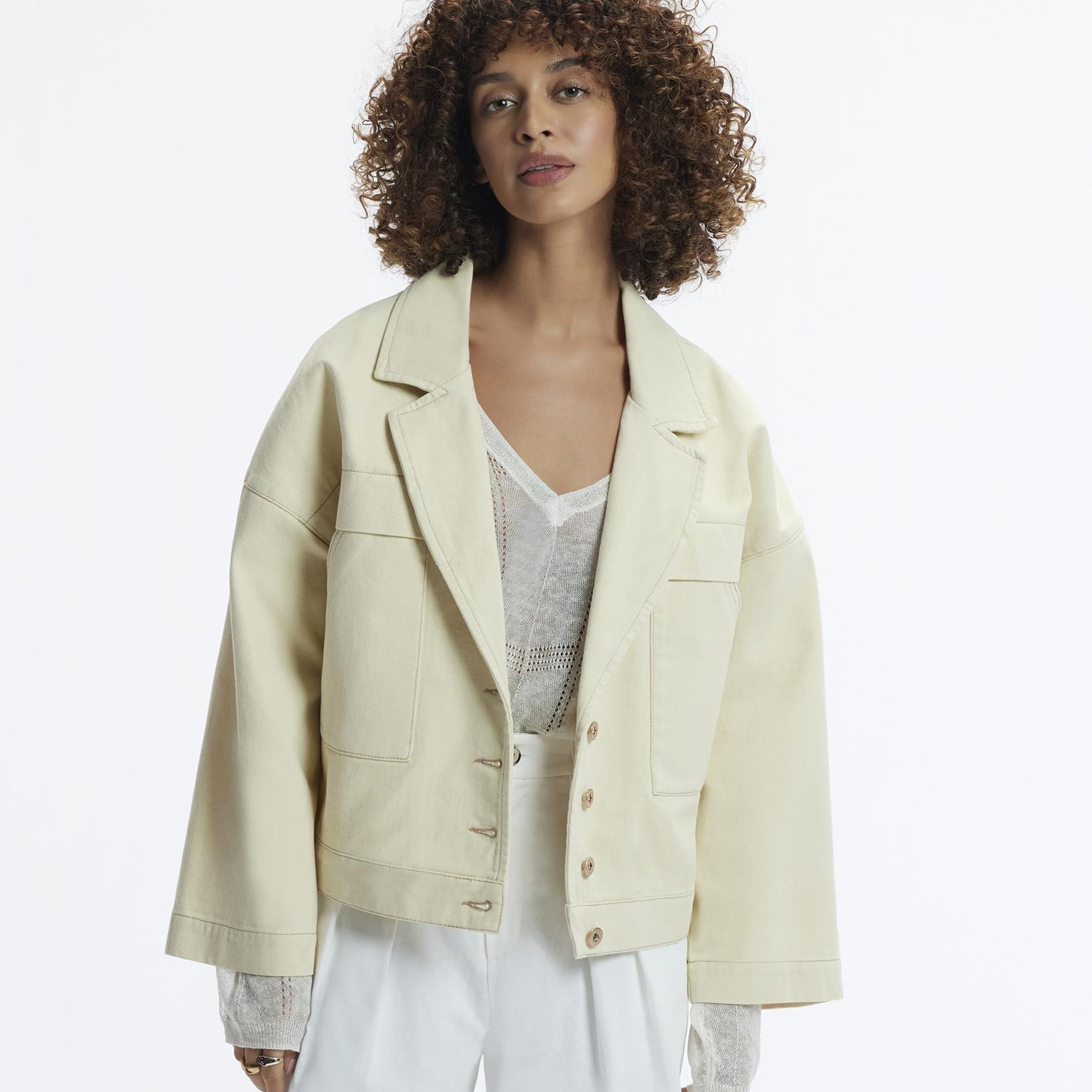 YARGICI Kırlangıç Yaka Denim Ceket