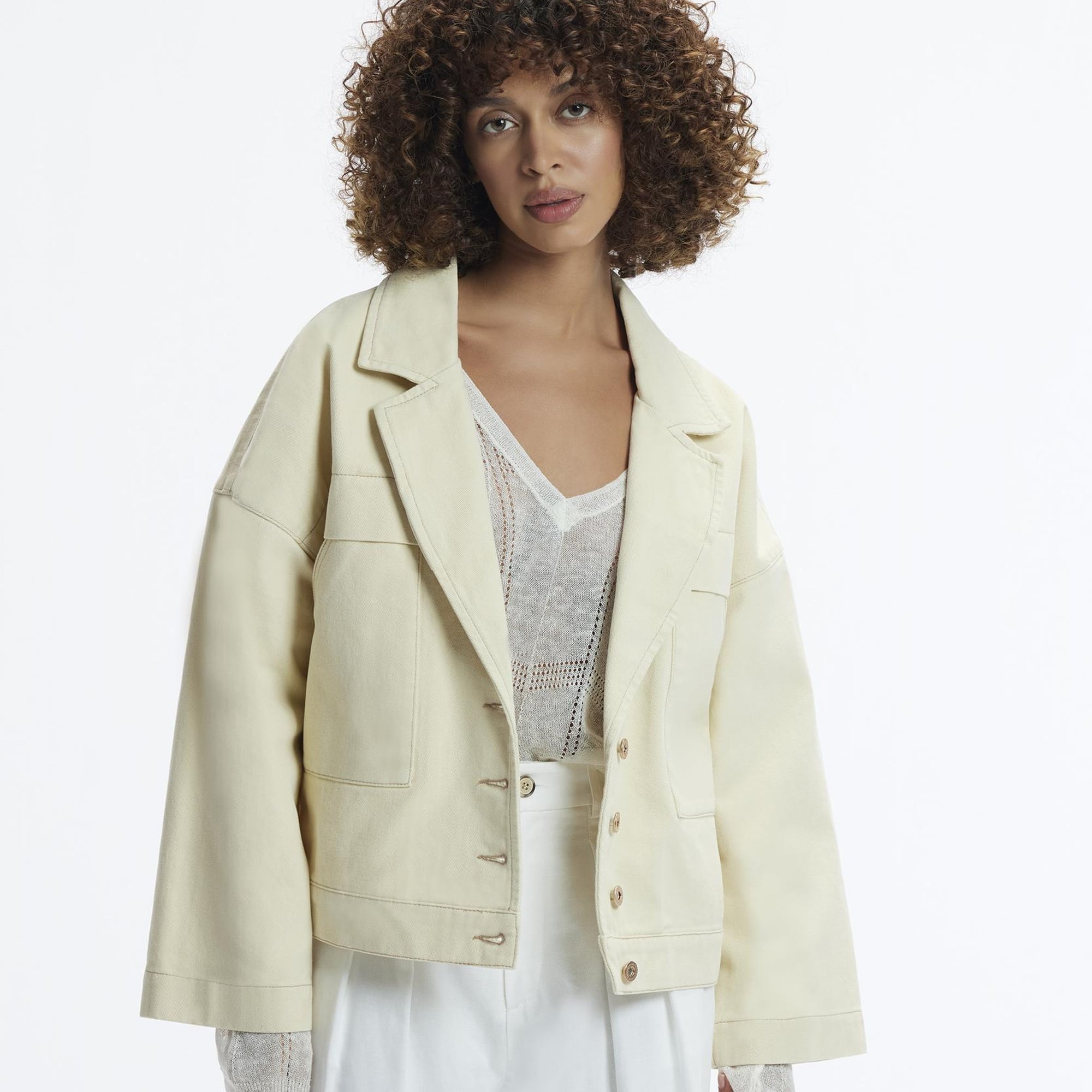 YARGICI Kırlangıç Yaka Denim Ceket