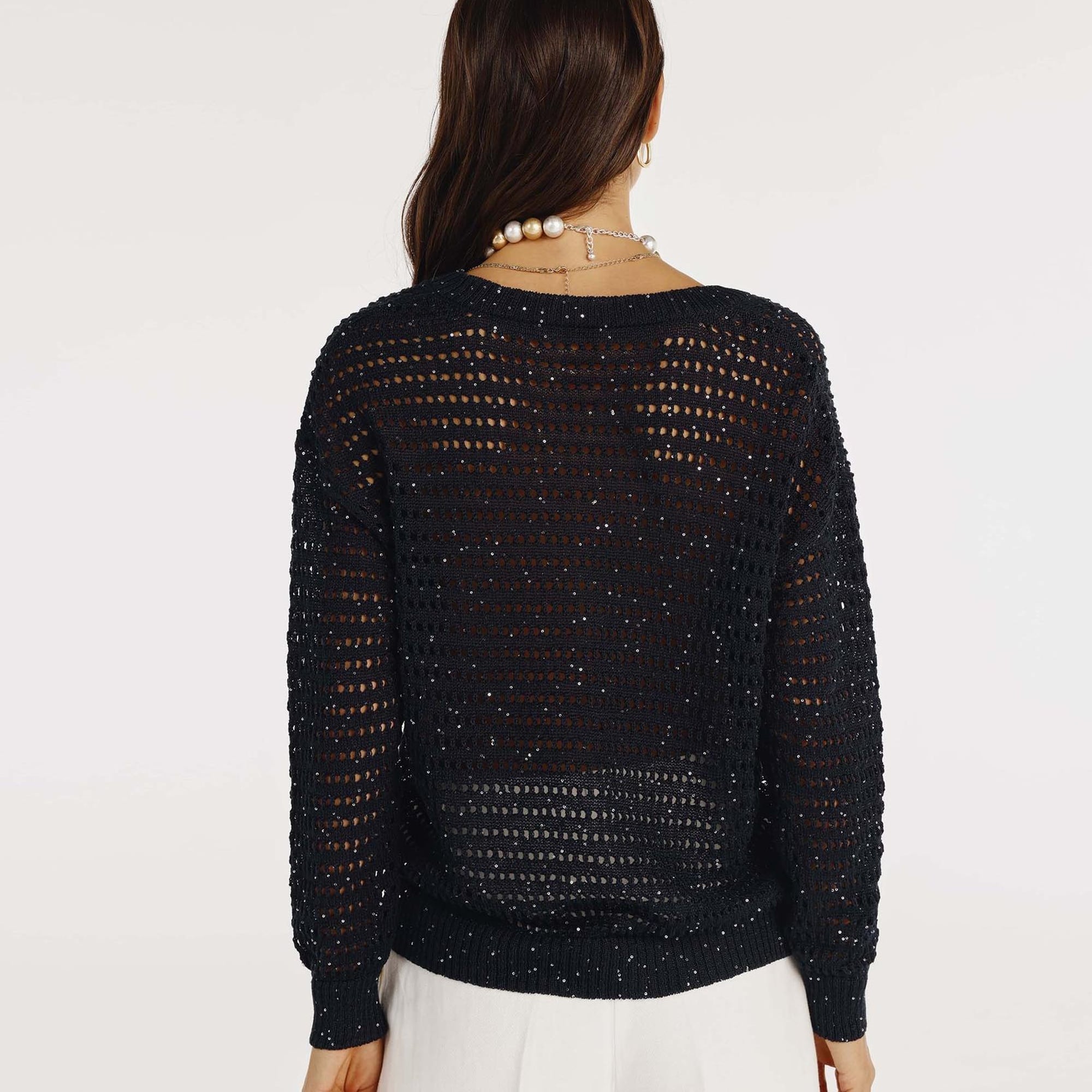 YARGICI V Yaka Rahat Kalıplı Kazak