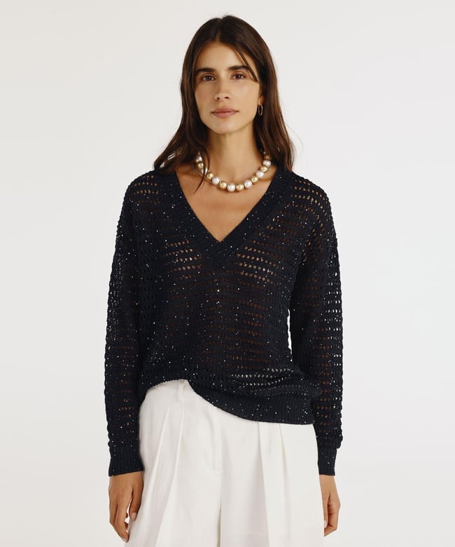  YARGICI V Yaka Rahat Kalıplı Kazak