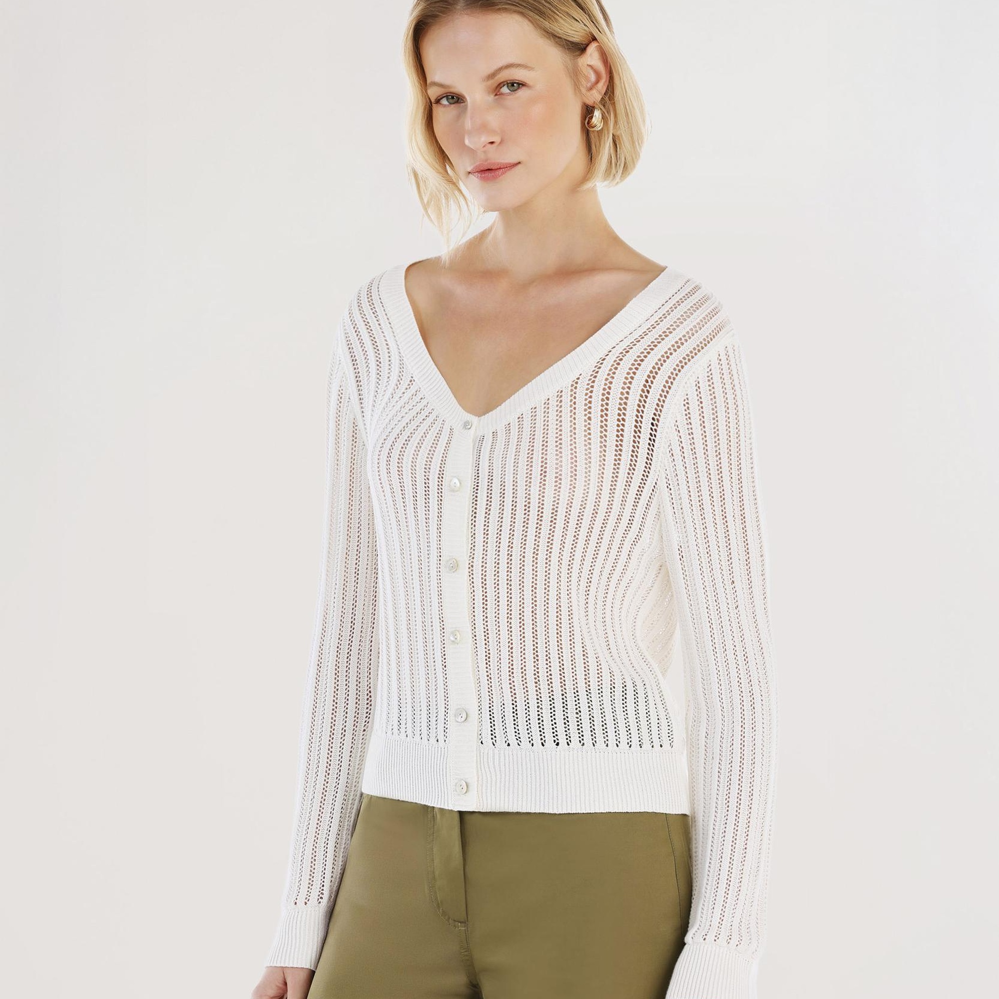 YARGICI V Yaka Uzun Kollu Hırka