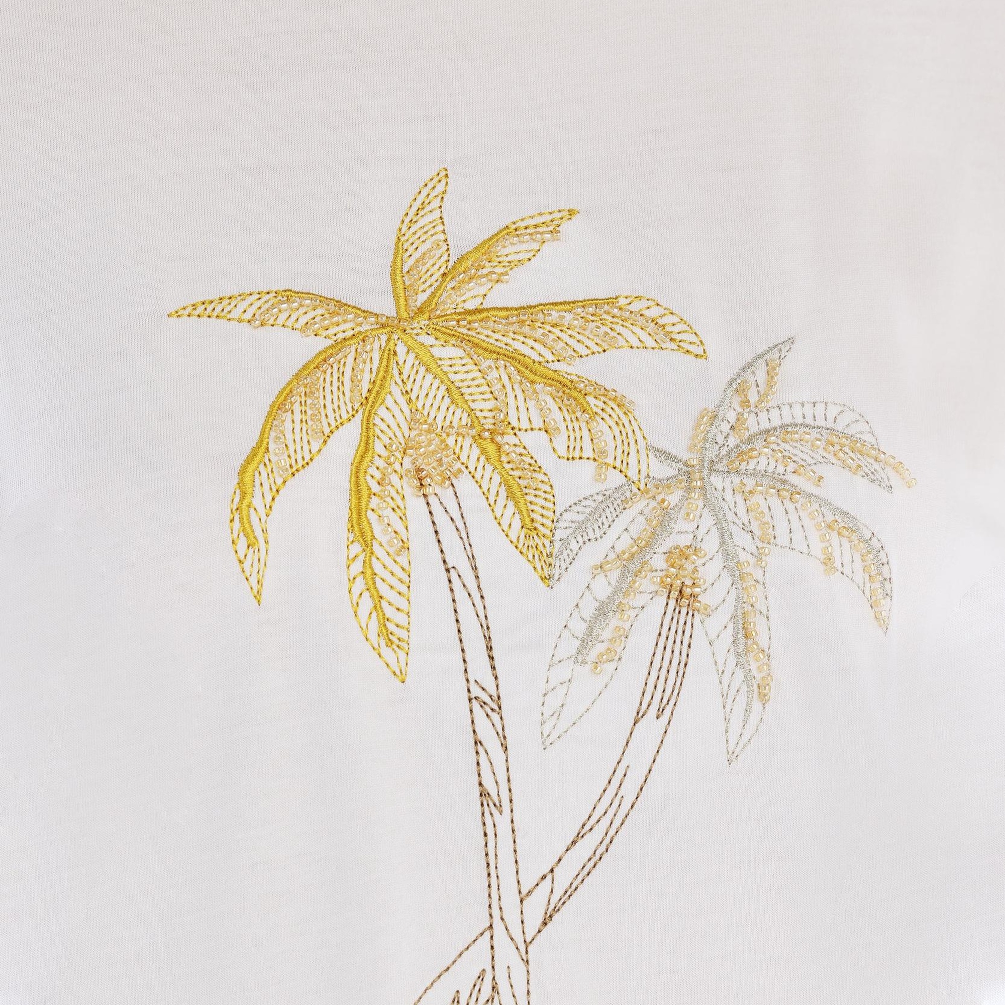 YARGICI Nakış Detaylı Bisiklet Yaka Kısa Kollu T-shirt