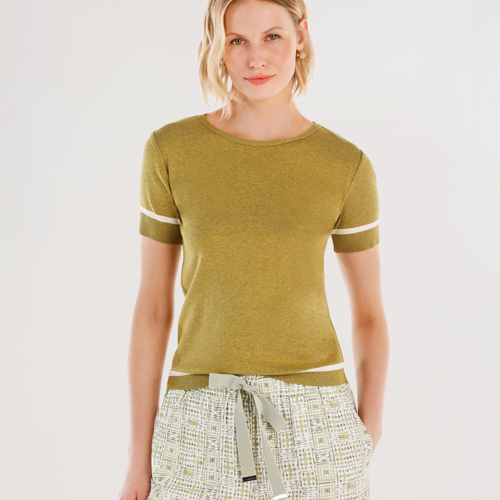 YARGICI Bisiklet Yakalı Kısa Kollu Triko