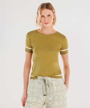  YARGICI Bisiklet Yakalı Kısa Kollu Triko