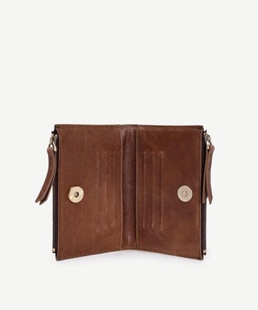  YARGICI Deri Örgü Detaylı Cüzdan