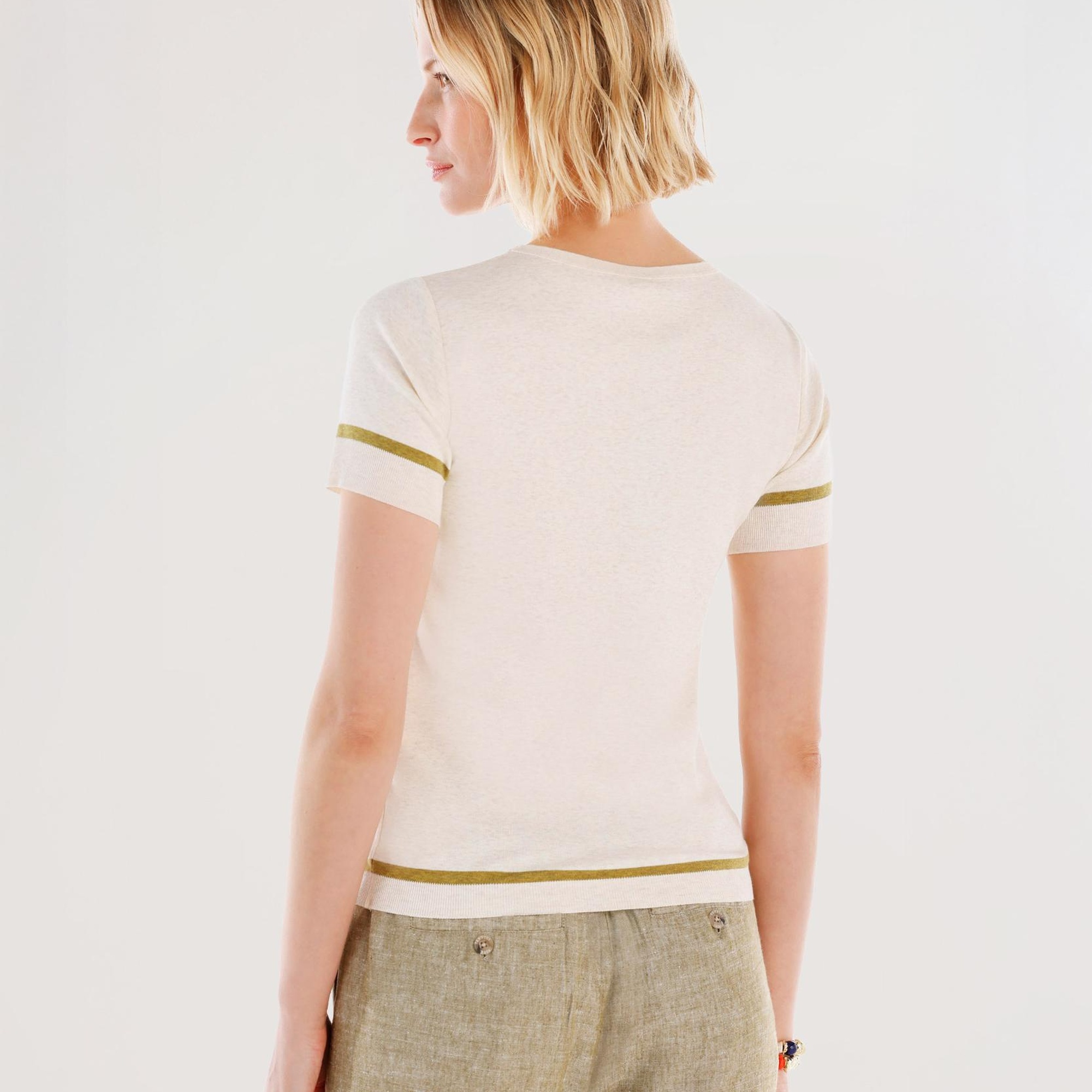 YARGICI Bisiklet Yakalı Kısa Kollu Triko