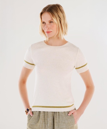  YARGICI Bisiklet Yakalı Kısa Kollu Triko