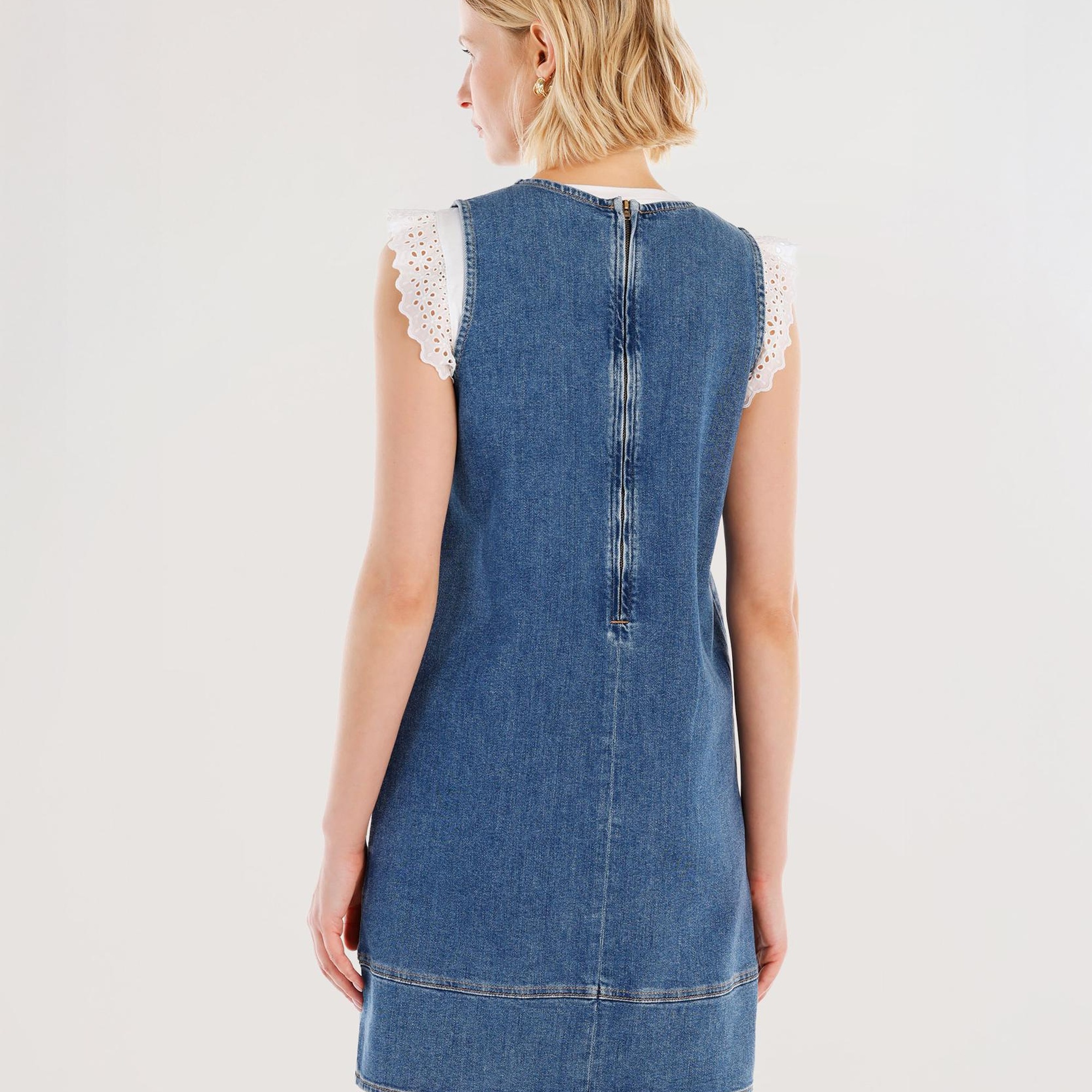 YARGICI Cepli Kısa Denim Elbise