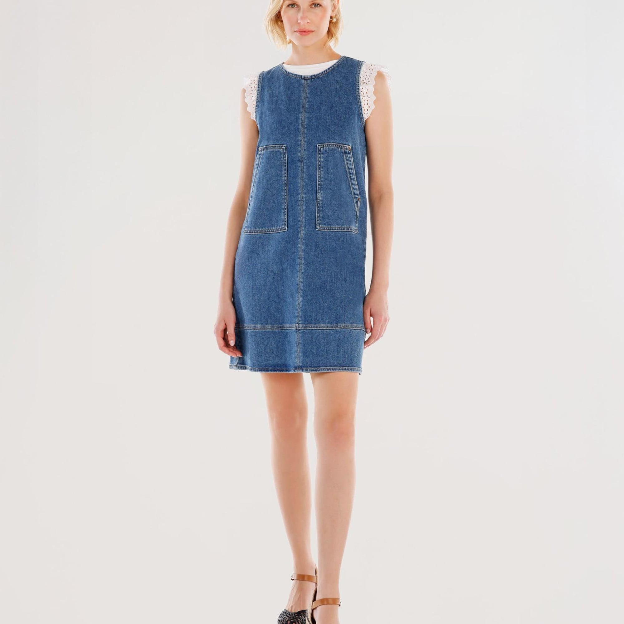 YARGICI Cepli Kısa Denim Elbise