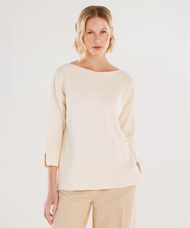  YARGICI Kayık Yaka 3/4 Kollu Triko