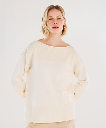  YARGICI Kayık Yaka 3/4 Kollu Triko