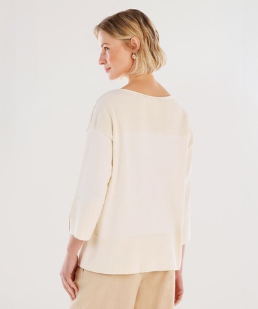  YARGICI Kayık Yaka 3/4 Kollu Triko