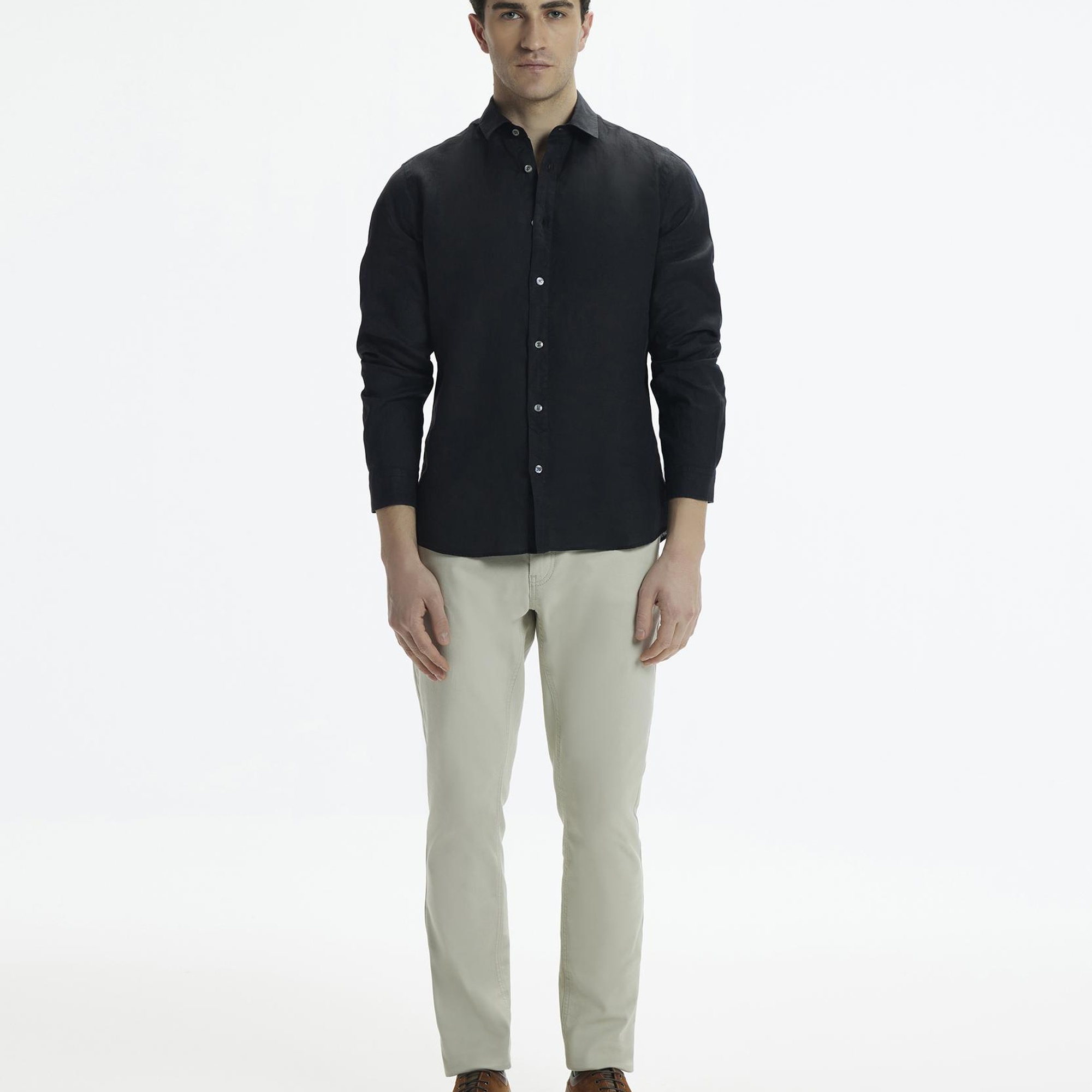 YARGICI Erkek Uzun Kollu Yaka Düğmeli Spor Gömlek