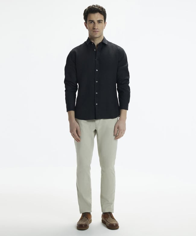  YARGICI Erkek Uzun Kollu Yaka Düğmeli Spor Gömlek