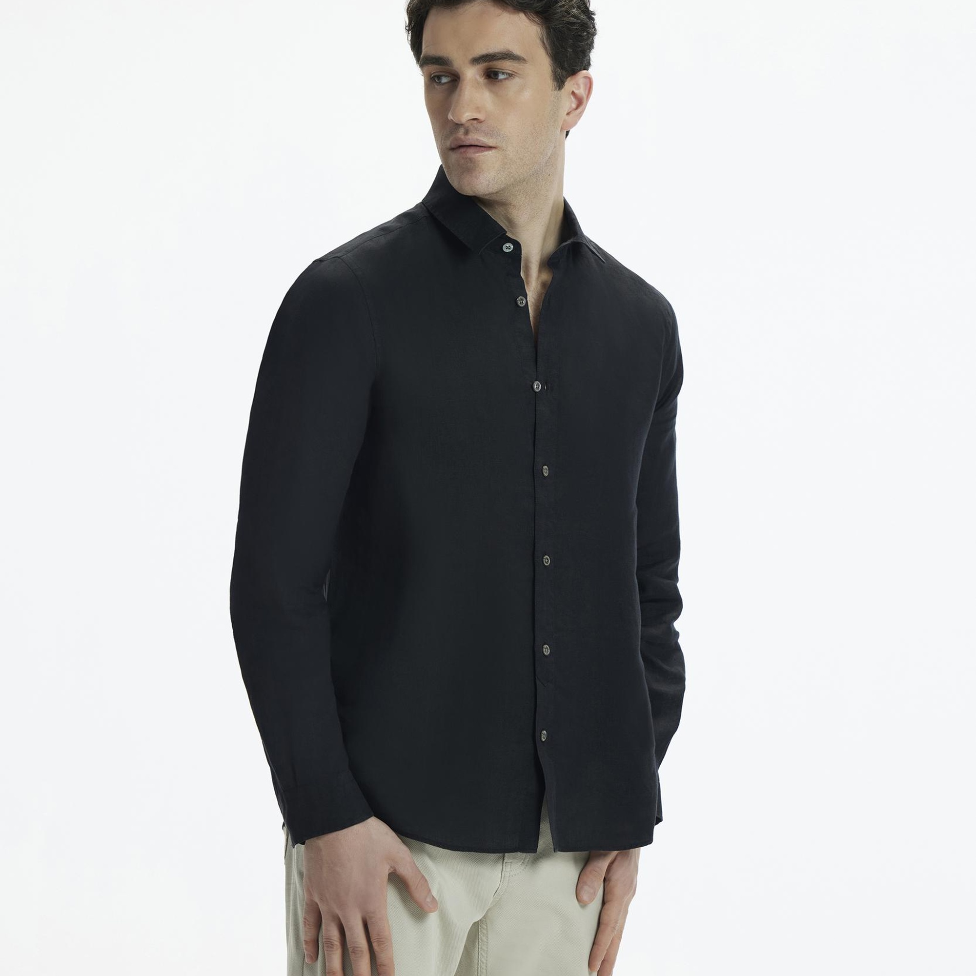 YARGICI Erkek Uzun Kollu Yaka Düğmeli Spor Gömlek