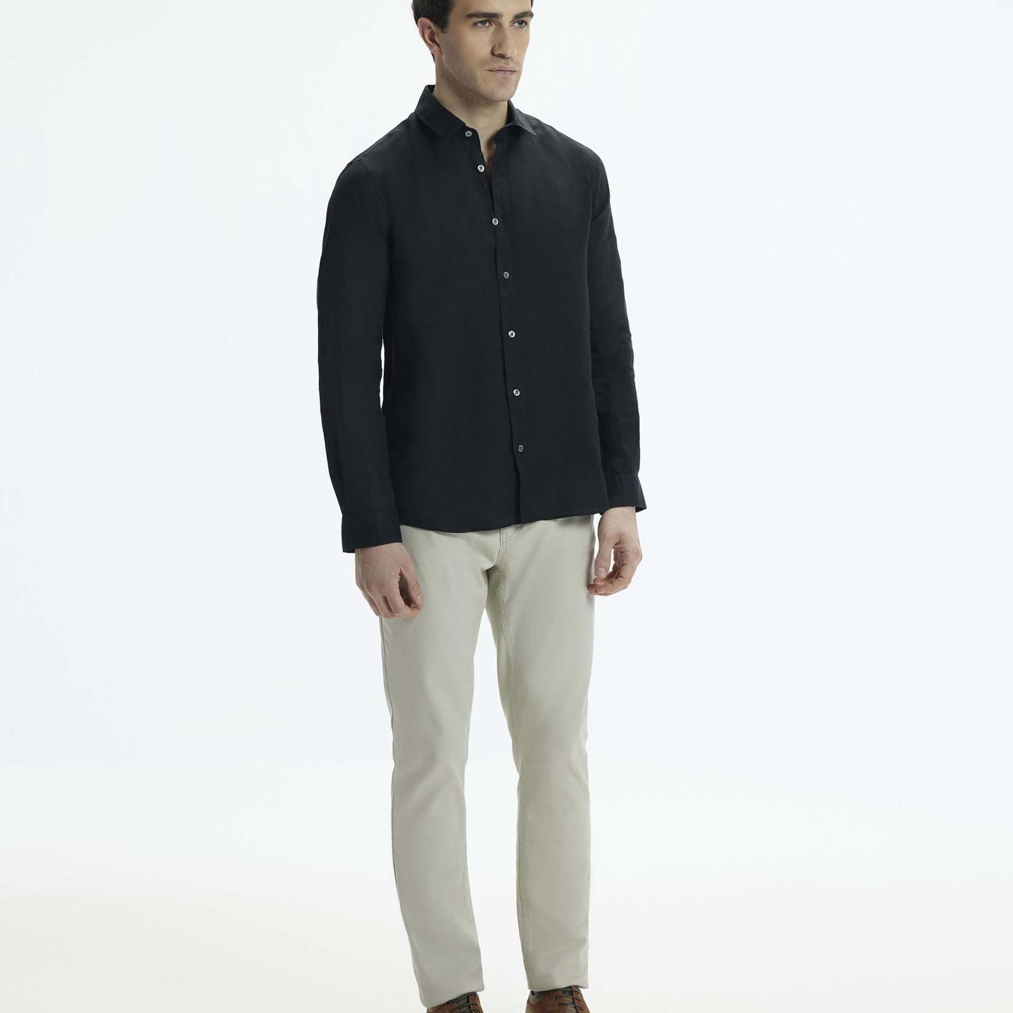 YARGICI Erkek Uzun Kollu Yaka Düğmeli Spor Gömlek