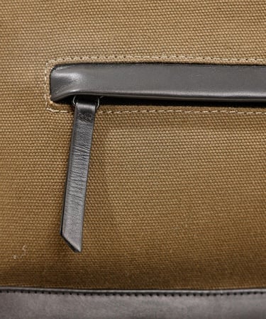  YARGICI Deri Cep Detaylı Canvas Sırt Çantası