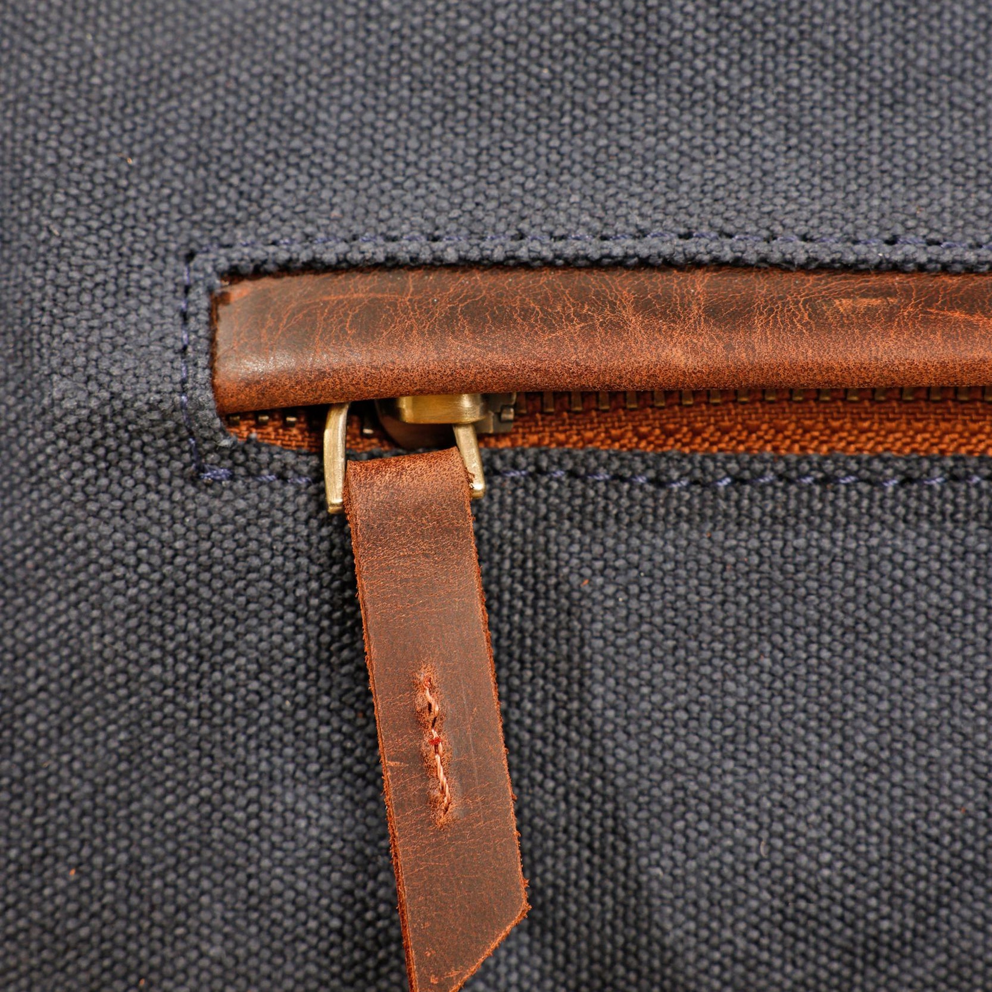 YARGICI Deri Cep Detaylı Canvas Sırt Çantası