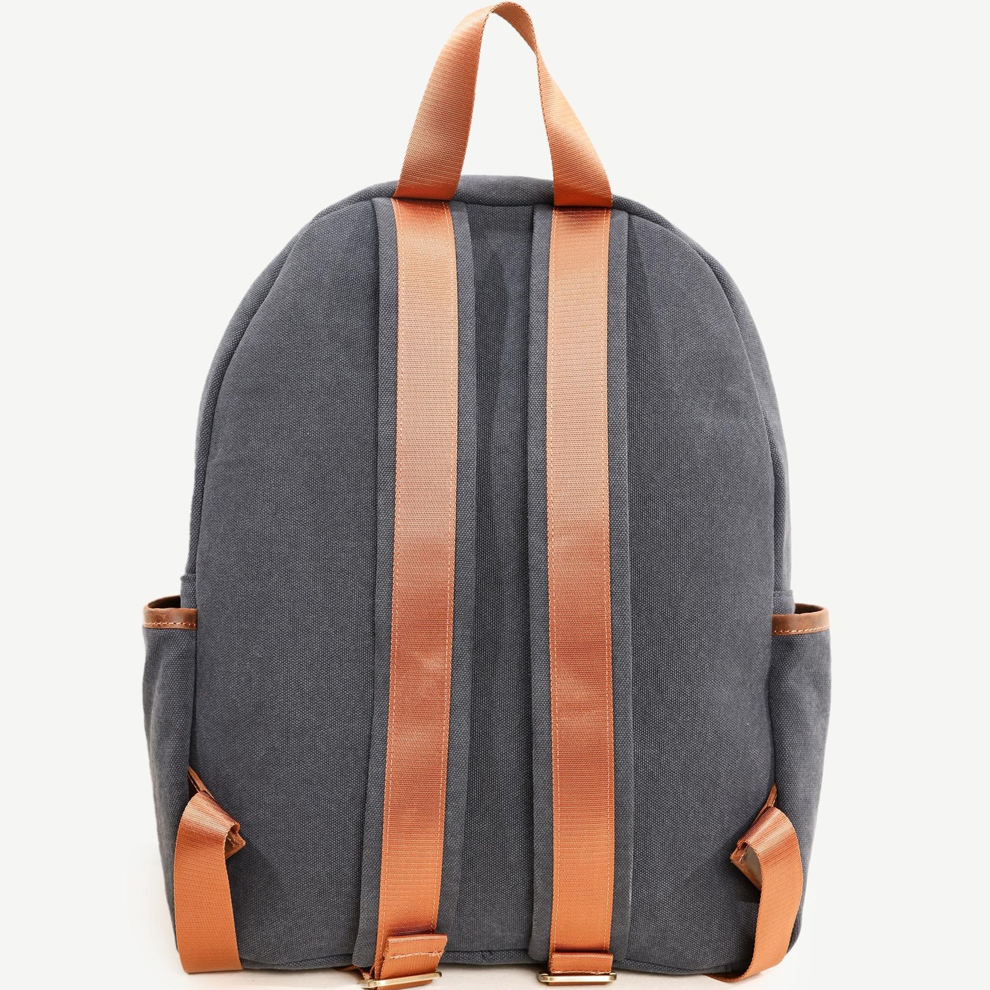 YARGICI Deri Cep Detaylı Canvas Sırt Çantası