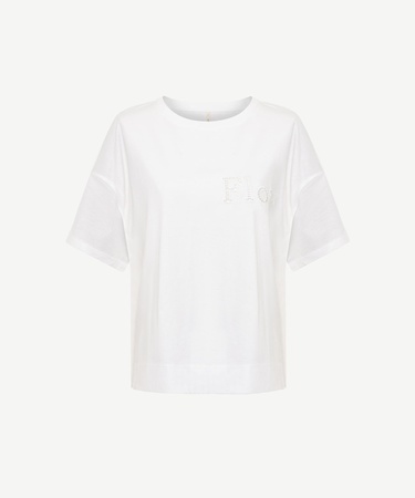  YARGICI Nakış Detaylı Bisiklet Yaka Kısa Kollu T-shirt