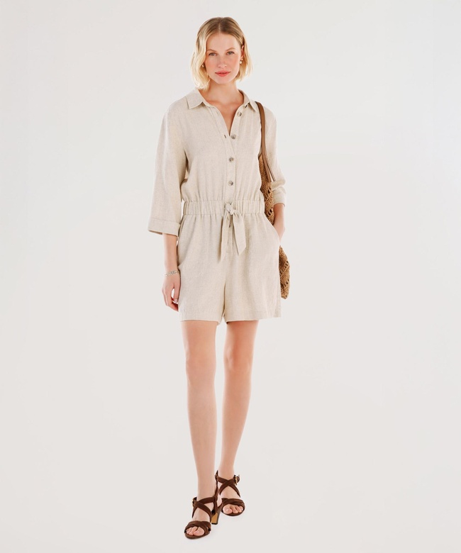  YARGICI Kemerli Beli Lastikli Bermuda Tulum