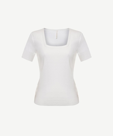  YARGICI Kare Yaka Yarım Kollu Triko