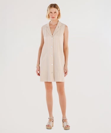  YARGICI Ceket Yaka Kolsuz Kısa Yelek Elbise