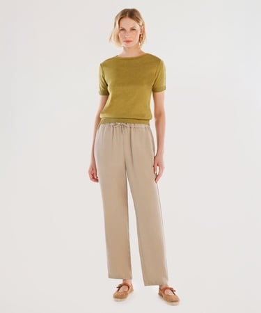  YARGICI Omuz Detaylı Kısa Kollu Triko