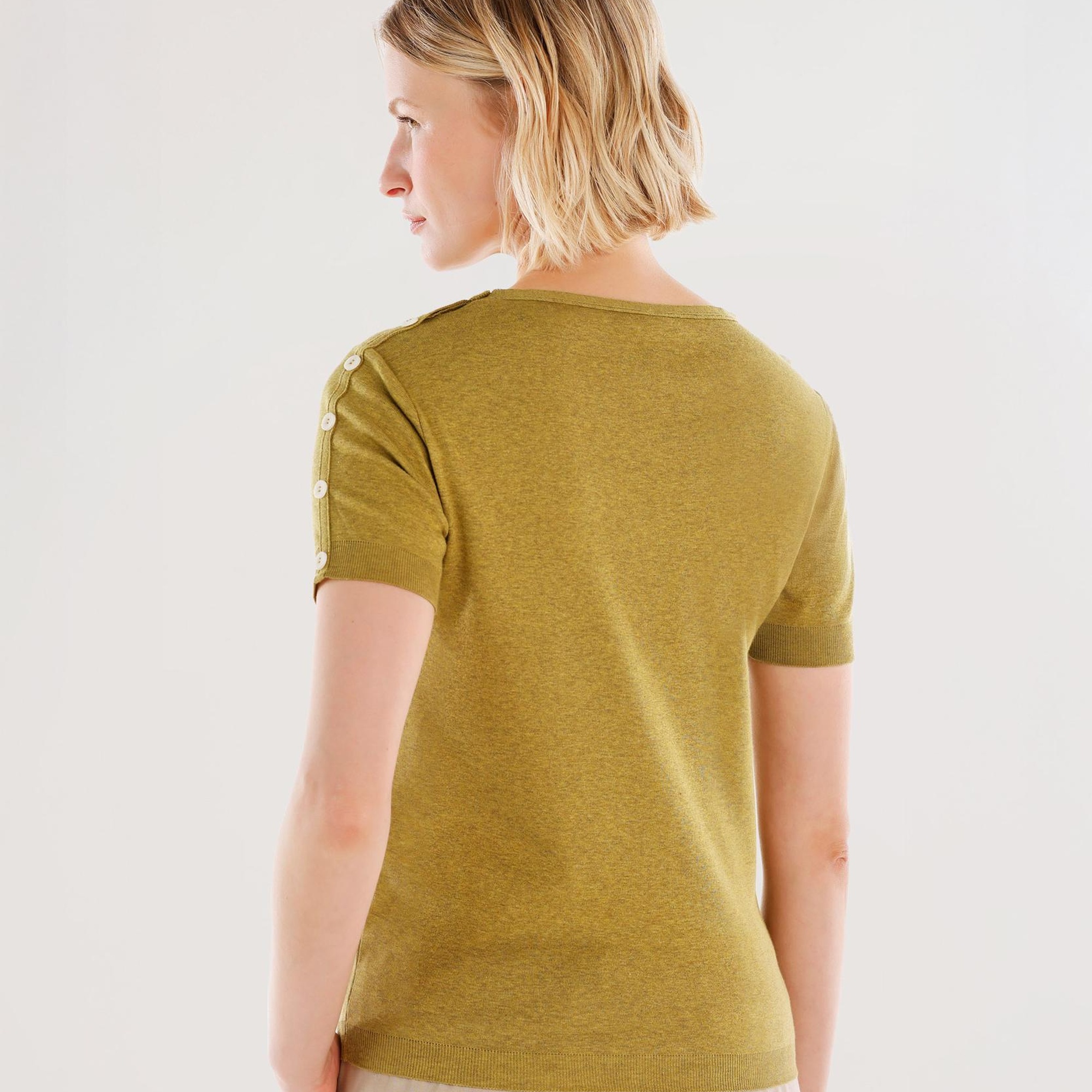 YARGICI Omuz Detaylı Kısa Kollu Triko