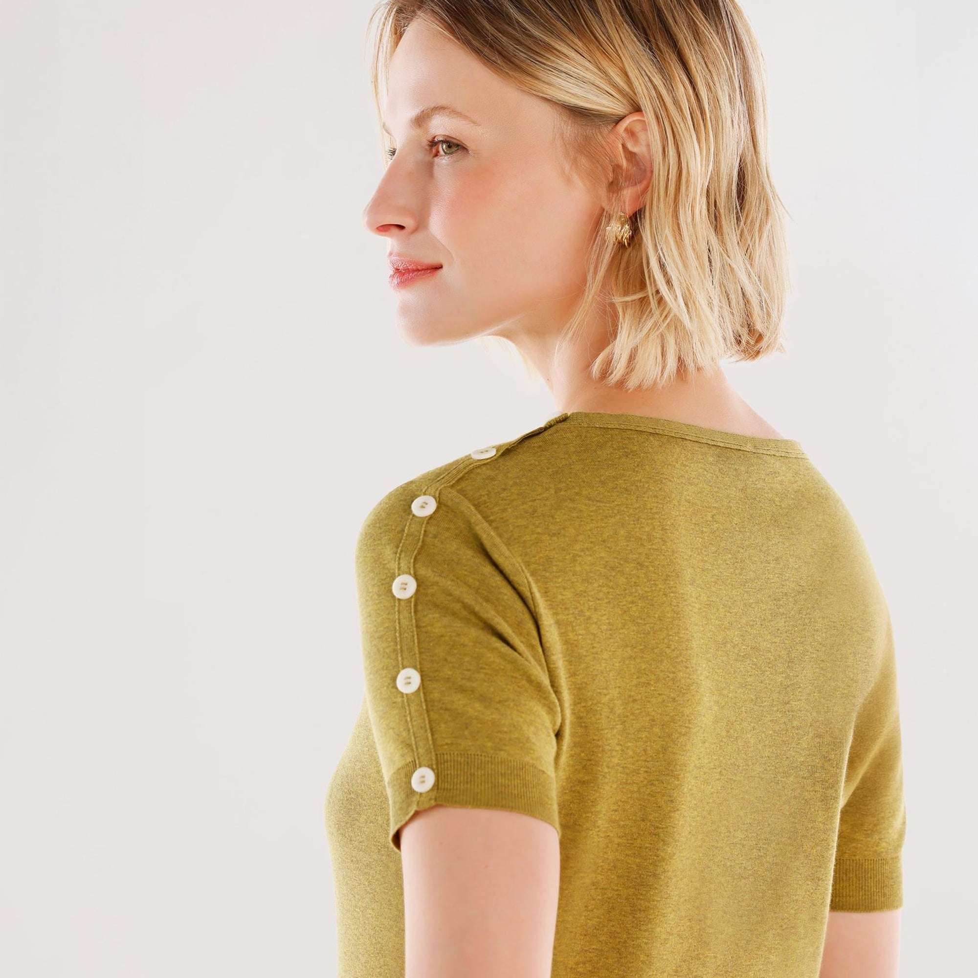 YARGICI Omuz Detaylı Kısa Kollu Triko