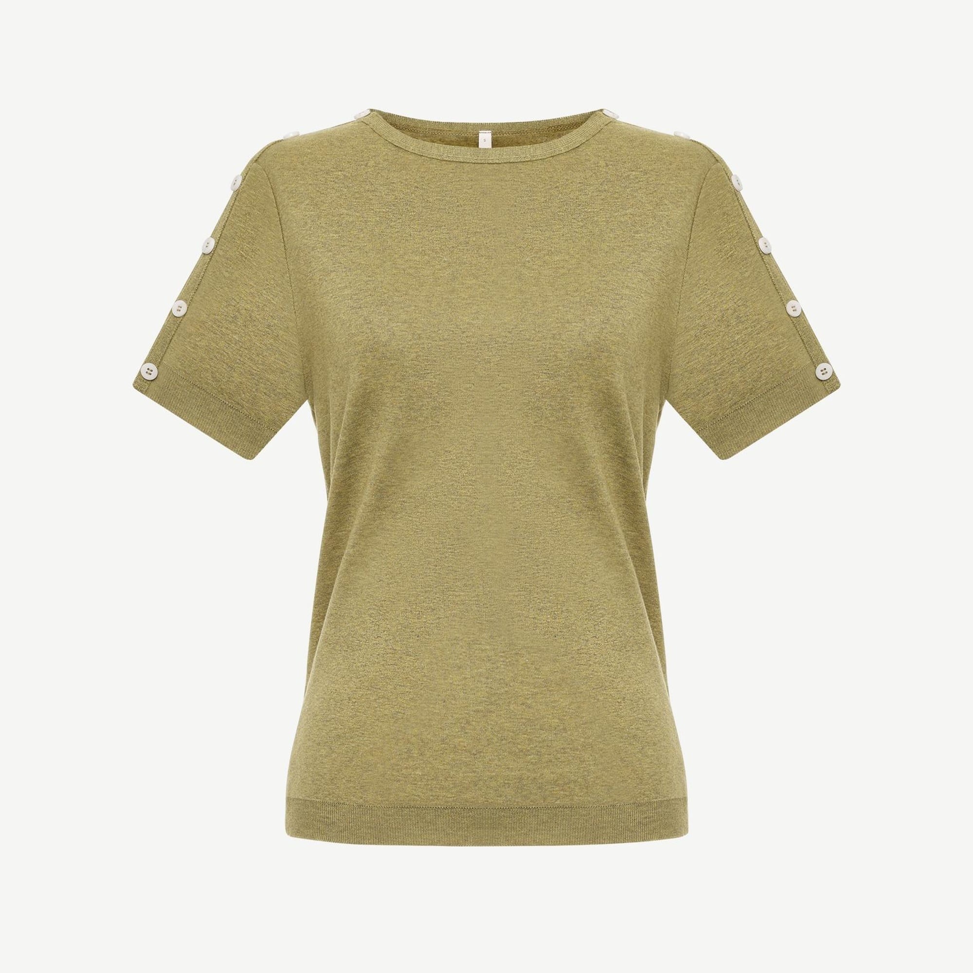 YARGICI Omuz Detaylı Kısa Kollu Triko