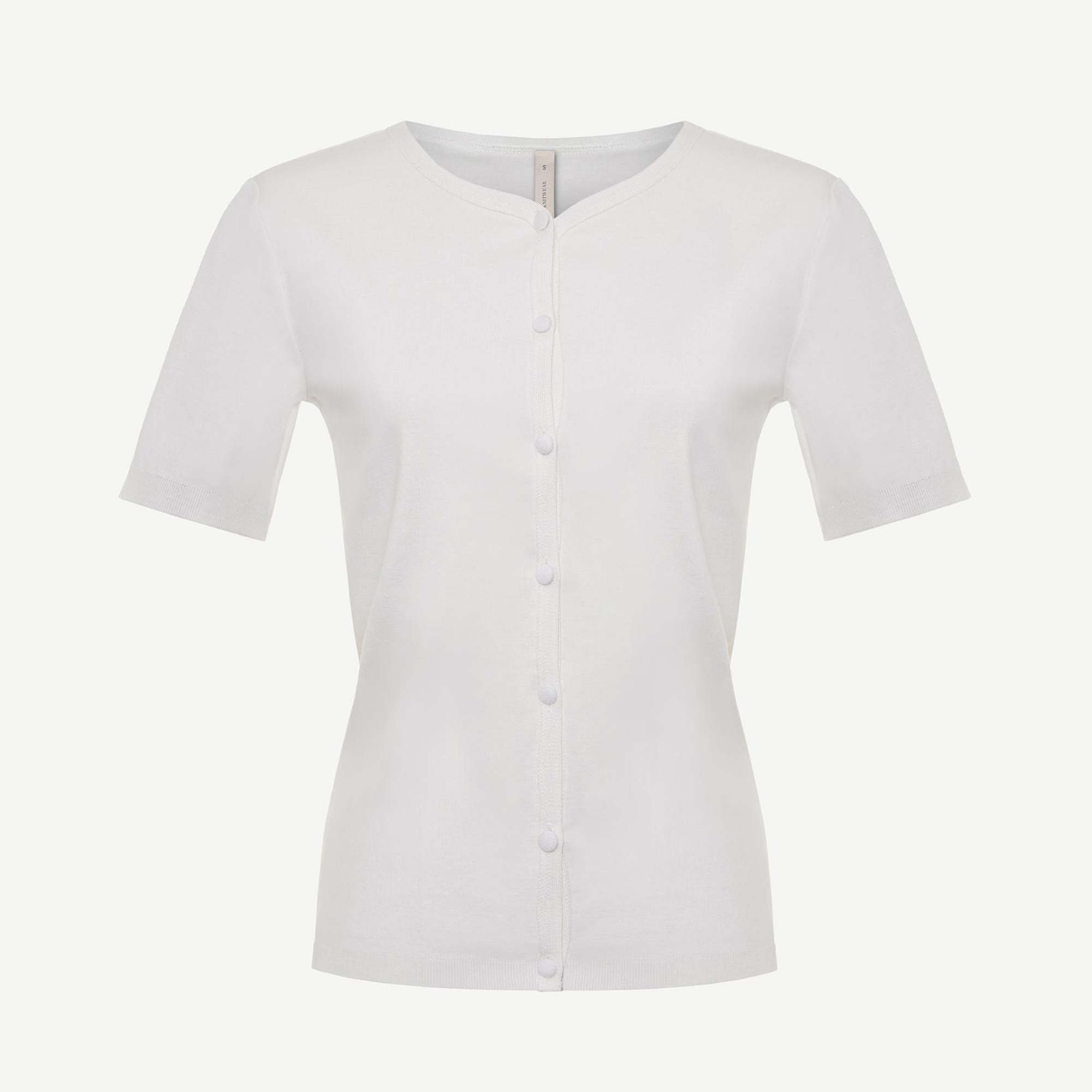 YARGICI Bisiklet Yaka Yarım Kollu Triko Hırka