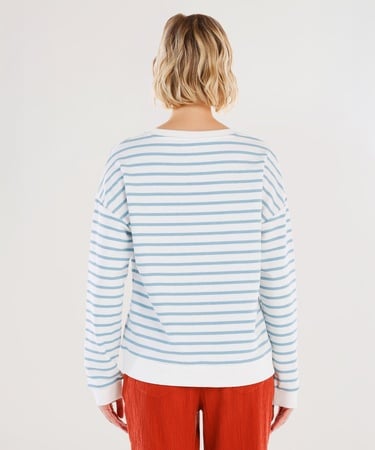  YARGICI Nakış Detaylı Bisiklet Yaka Sweatshirt