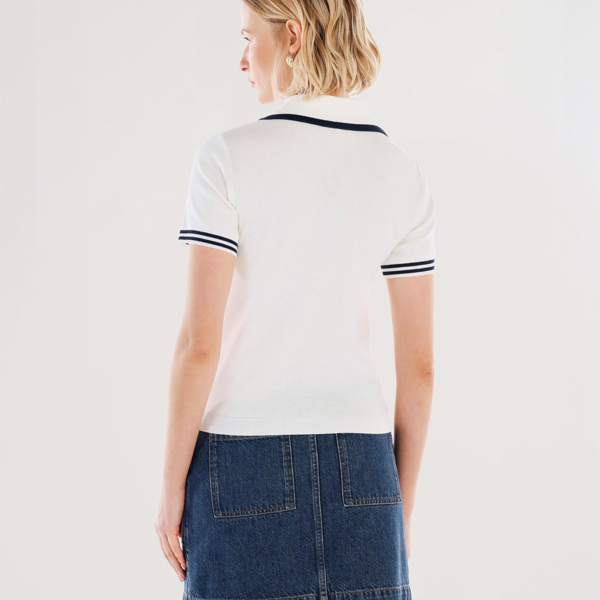 YARGICI Denizci Yaka Kısa Kollu Triko